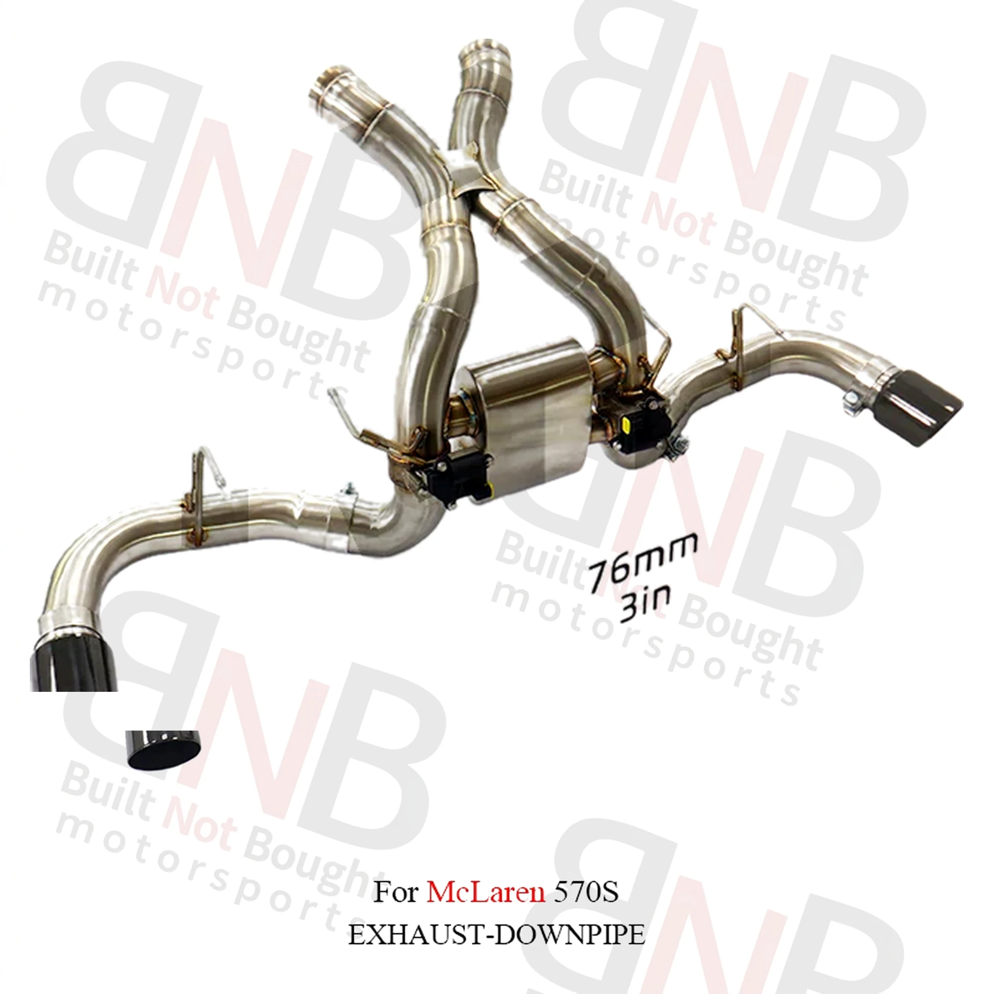 BNB Valvetronic Exhaust Catback for McLaren 570S Stainless Steel