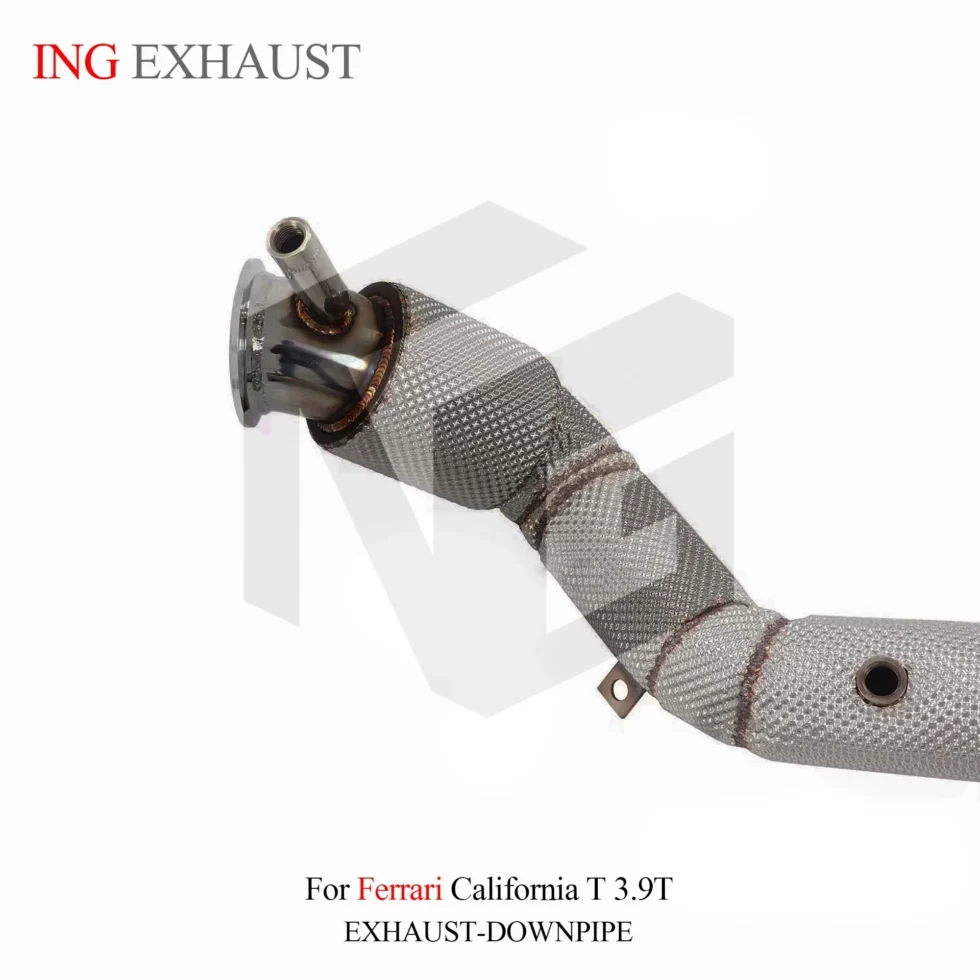 BNB Titaniumz Stainless Steel High-Flow Downpipe with Heat Shield for Ferrari California T 3.9T Direct Bolt-On Tuning Parts Wholesale