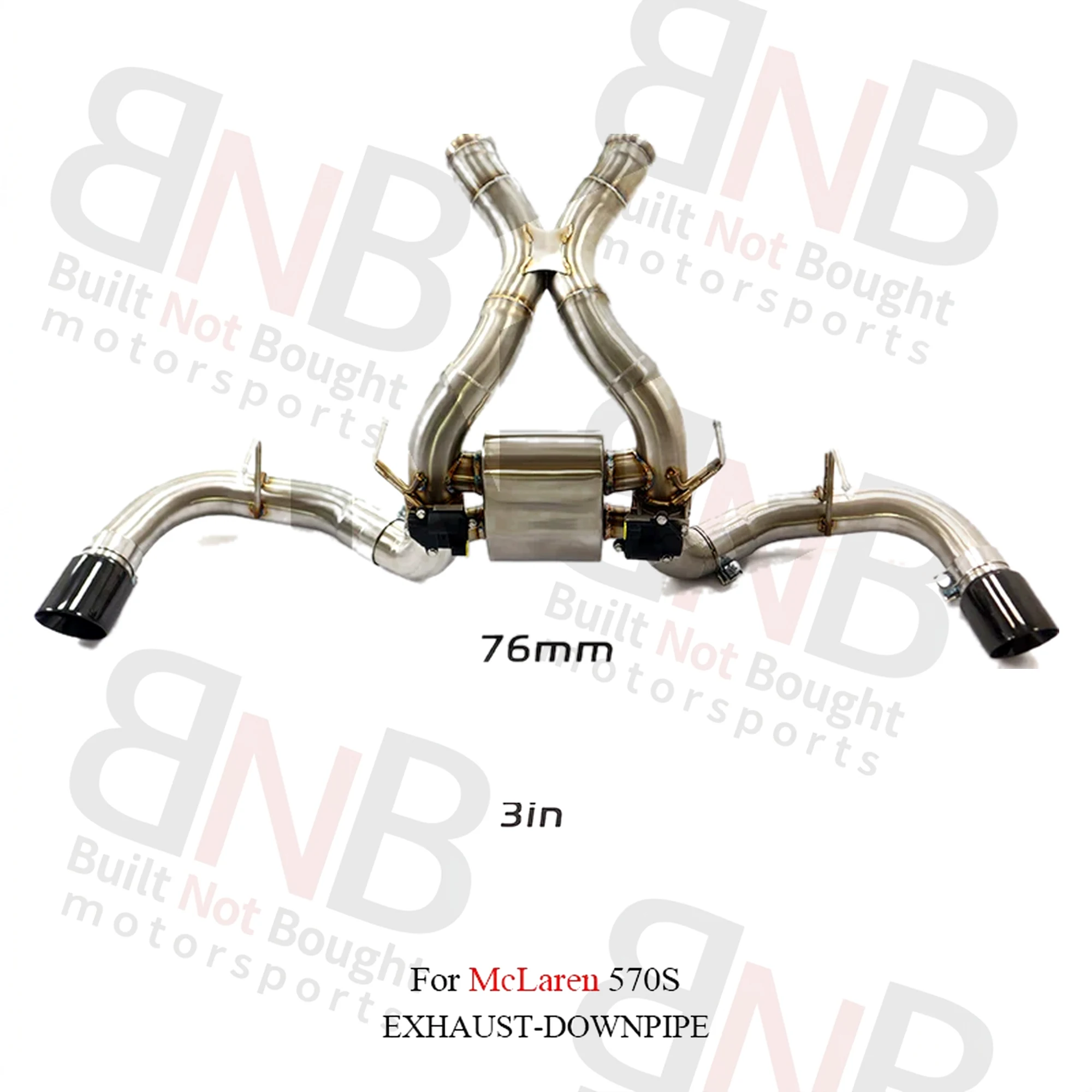 BNB Valvetronic Exhaust Catback for McLaren 570S Stainless Steel