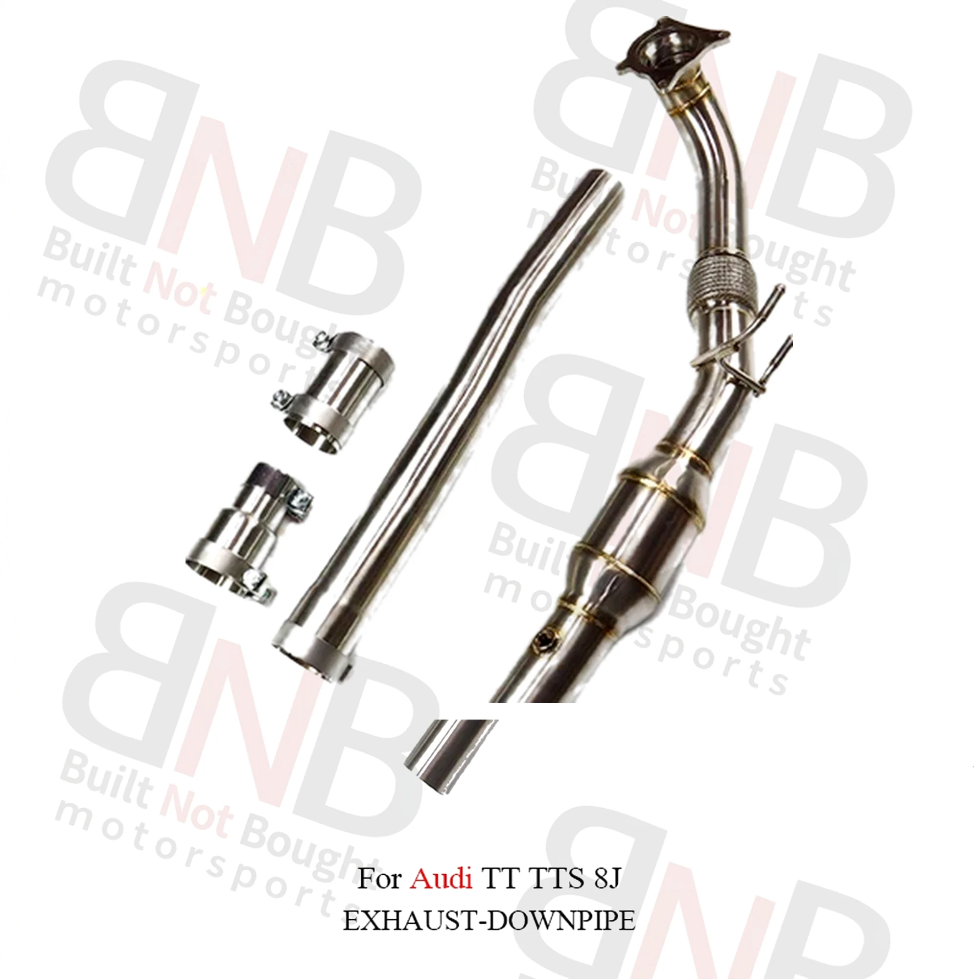 BNB Stainless Steel Exhaust System for Audi TT TTS 8J 1.5mm Silvery