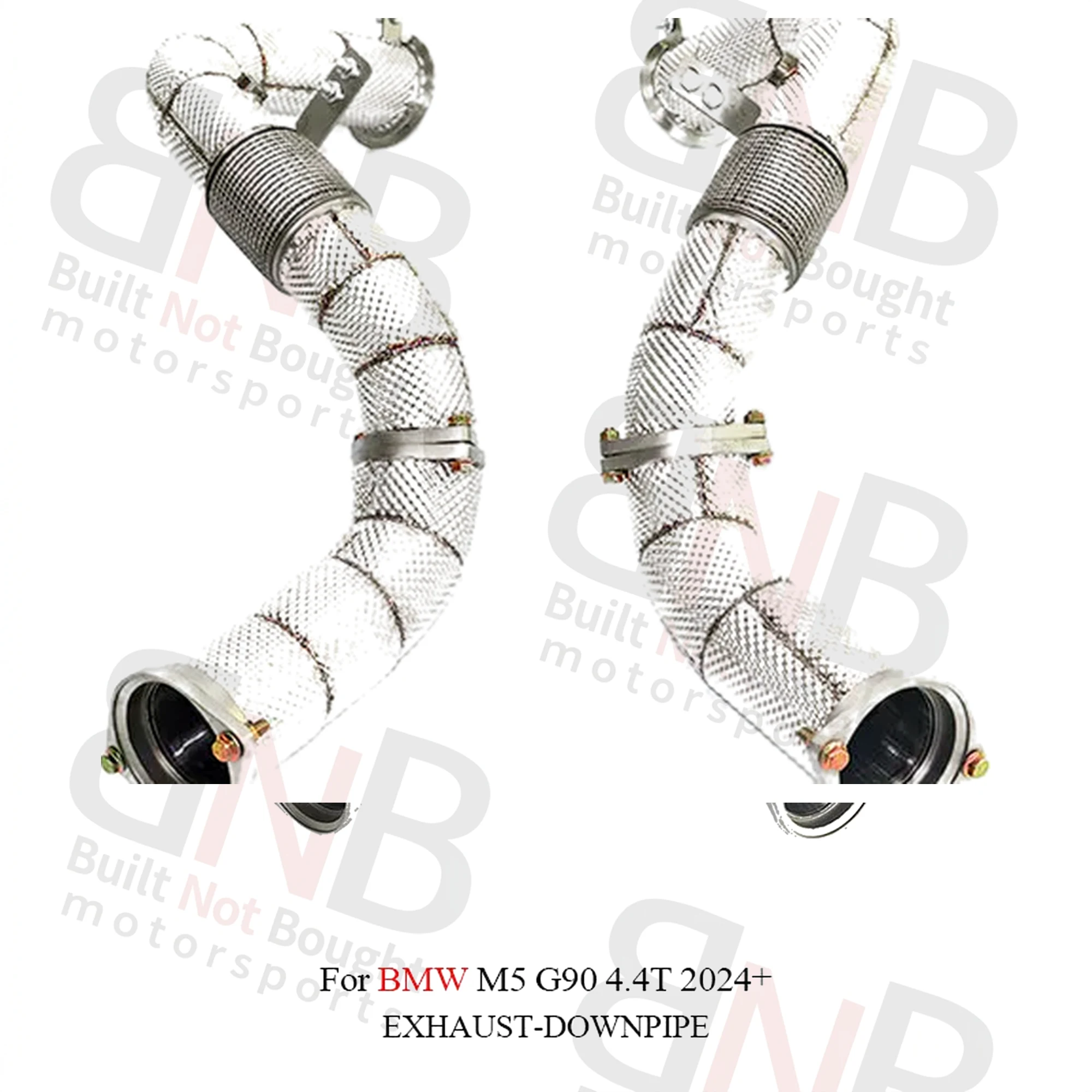 BNB Stainless Steel Downpipe with Heat Shield for BMW M5 G90 4.4T 2024+