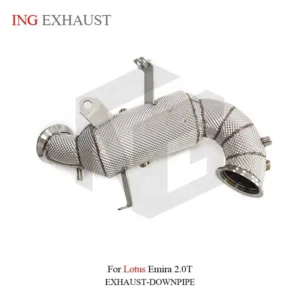BNB High Flow Stainless Steel Exhaust Downpipe for Lotus Emira 2.0T Silver