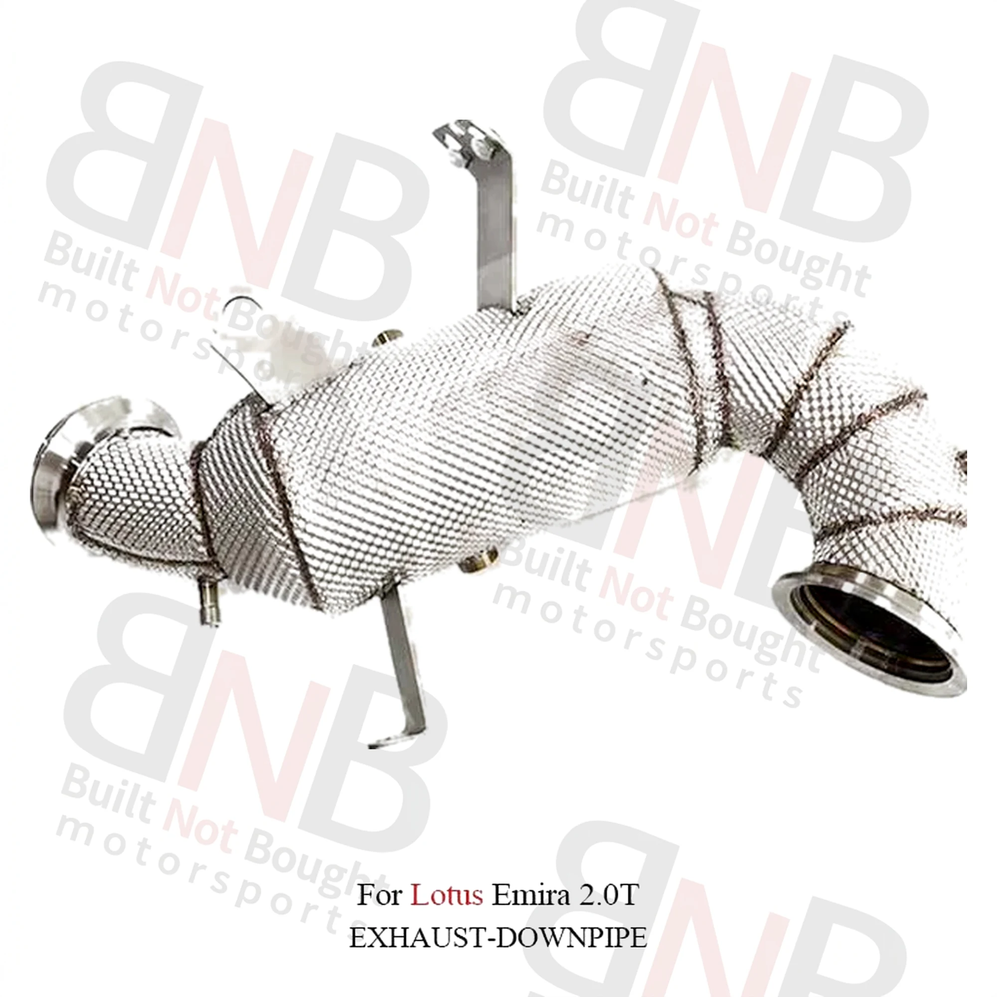 BNB High Flow Stainless Steel Exhaust Downpipe for Lotus Emira 2.0T Silver