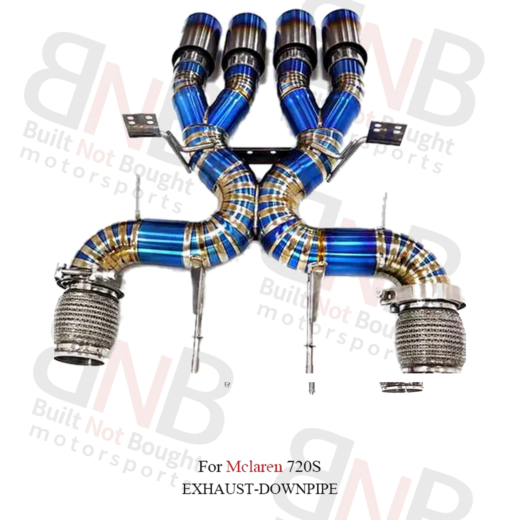 BNB Titanium Catback Exhaust for McLaren 720S 765LT Blue 120x60x50
