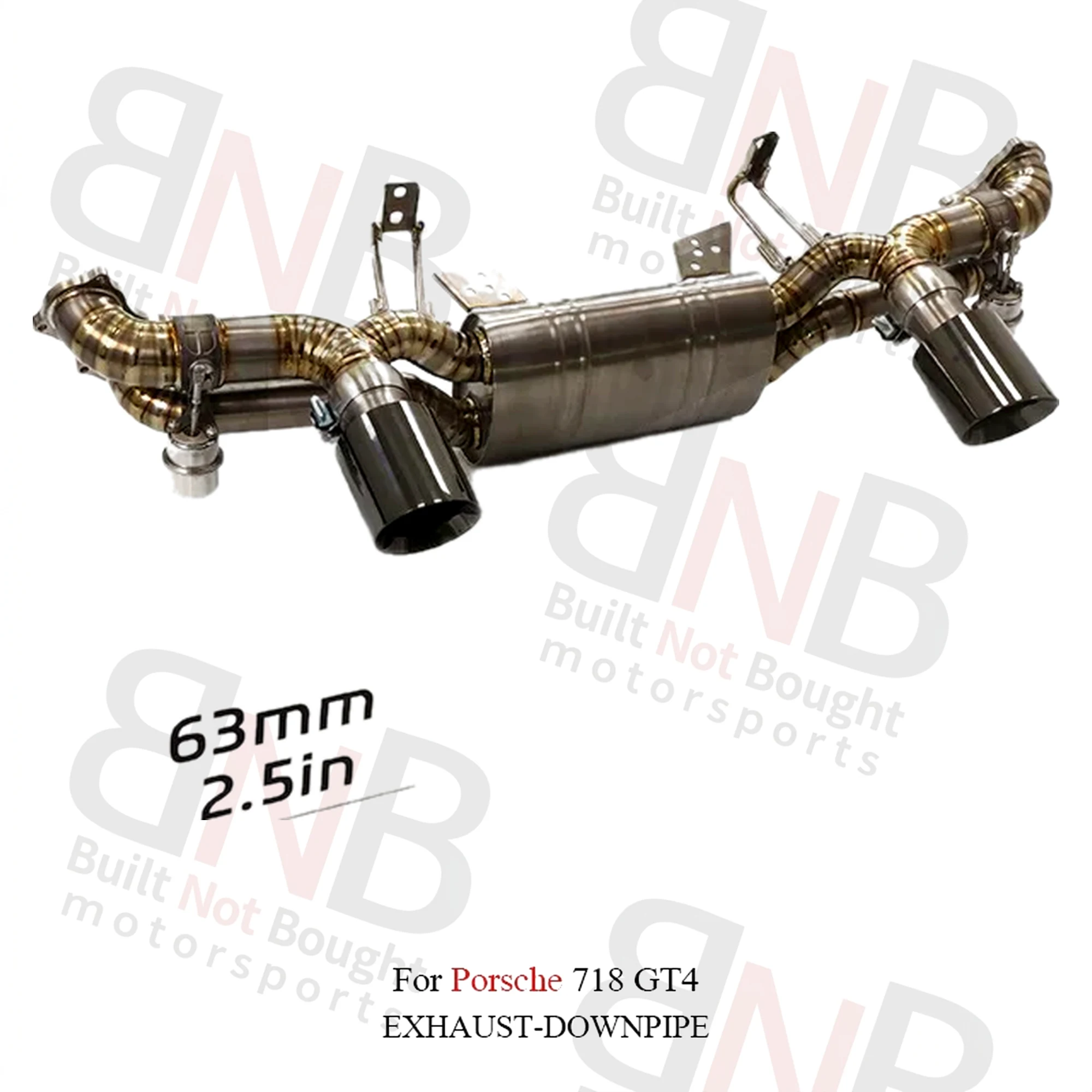 BNB Valvetronic Exhaust Titanium Catback for Porsche 718 GT4 4.0T