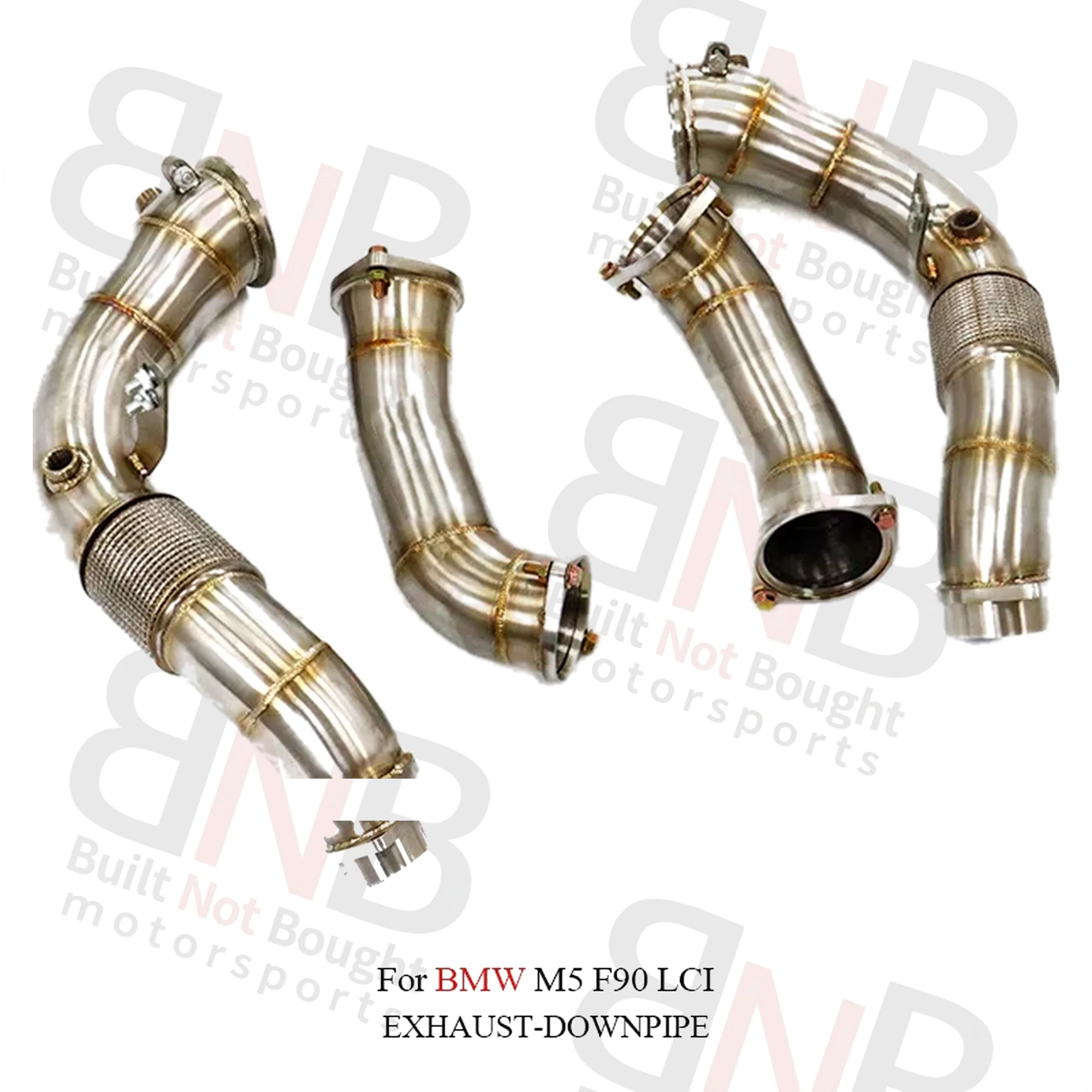 BNB Titaniumz Stainless Steel Downpipe for BMW M5 F90 LCI Silvery