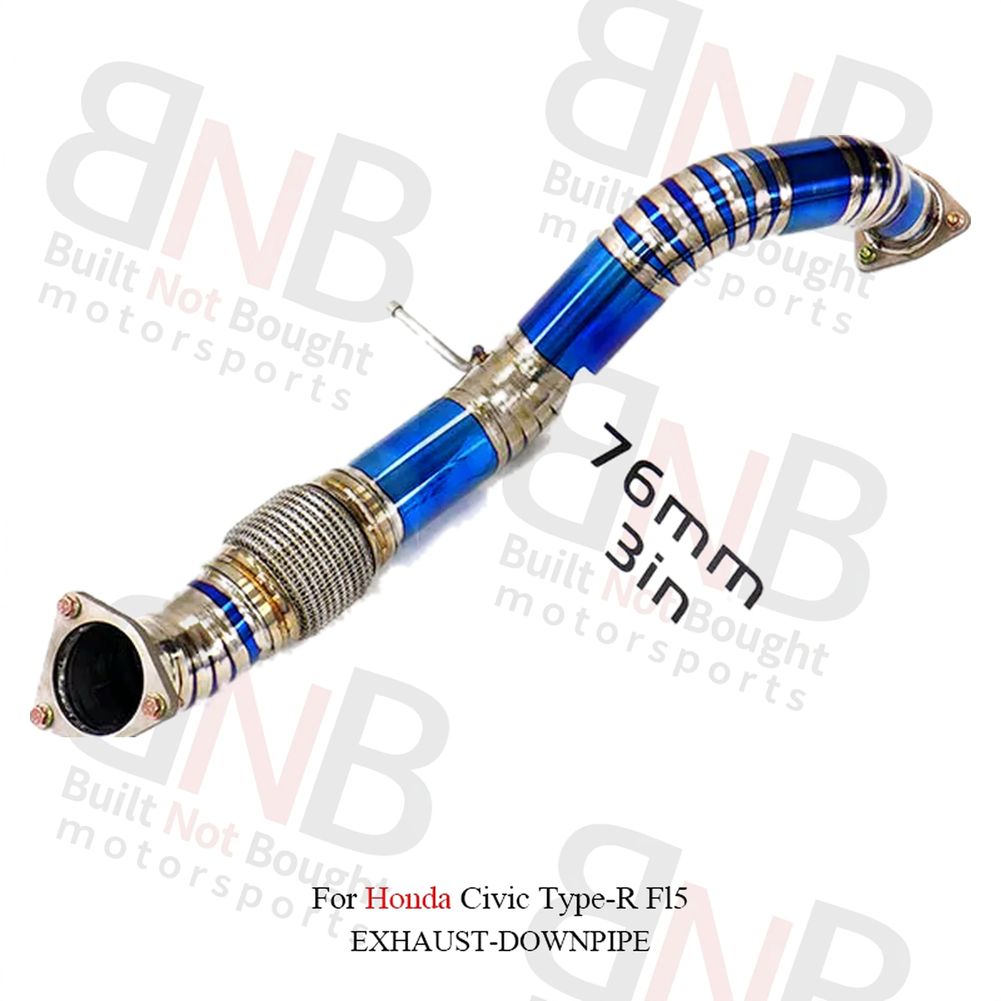 BNB Titaniumz Titanium Front Pipe Exhaust Honda Civic Type-R FL5 Blue