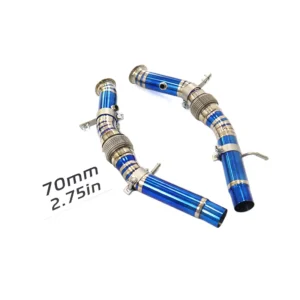 BNB Titaniumz Titanium Exhaust Downpipe for Alfa Romeo Stelvio 2.9T Silver