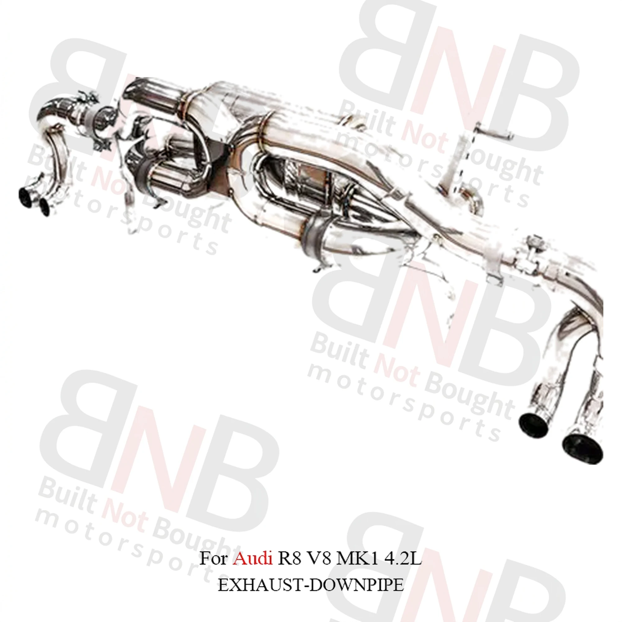 BNB Titaniumz Stainless Steel Catback Exhaust Pipe Audi R8 V8 MK1 4.2L