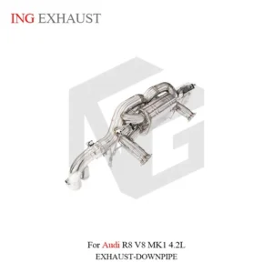 BNB Titaniumz Stainless Steel Valvetronic Catback Exhaust for Audi R8 V8 MK1 4.2L Silvery