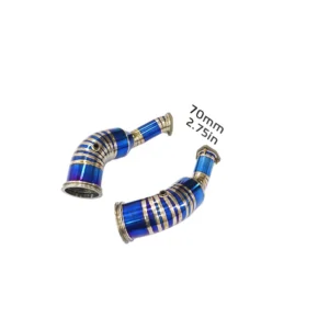 BNB Audi RS6 RS7 C8 Titanium Exhaust Downpipe 80x40x30 Blue