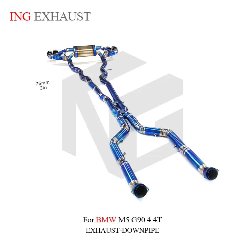 BNB Titaniumz Catback Exhaust System BMW M5 G90 Blue 120x50x40