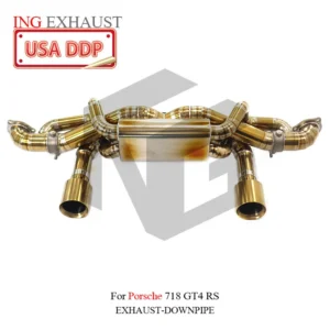 BNB Titaniumz Titanium Catback Exhaust for Porsche 718 GT4 RS