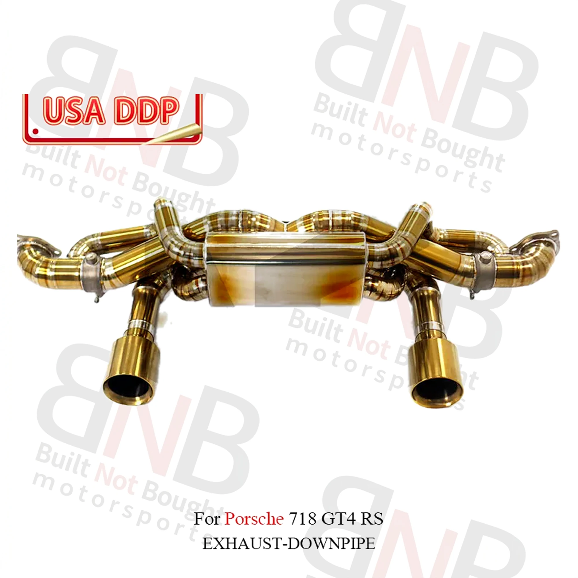 BNB Titaniumz Titanium Catback Exhaust for Porsche 718 GT4 RS