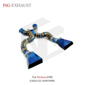 BNB Titaniumz Titanium Alloy Catback Exhaust for McLaren 650S Blue