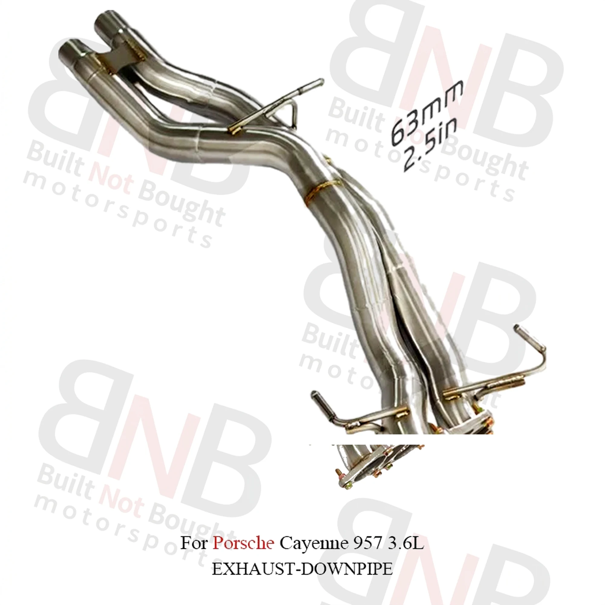 BNB Titaniumz Front Pipe Exhaust System Cayenne 957 3.6L 80x40x30cm Silver