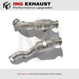 BNB Titaniumz Stainless Steel Downpipe for Benz C43 E43 2016+ 3.0T W213 AMG