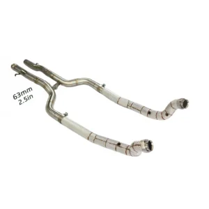 BNB Titaniumz Stainless Steel Heat Shield Exhaust Downpipe Silvery