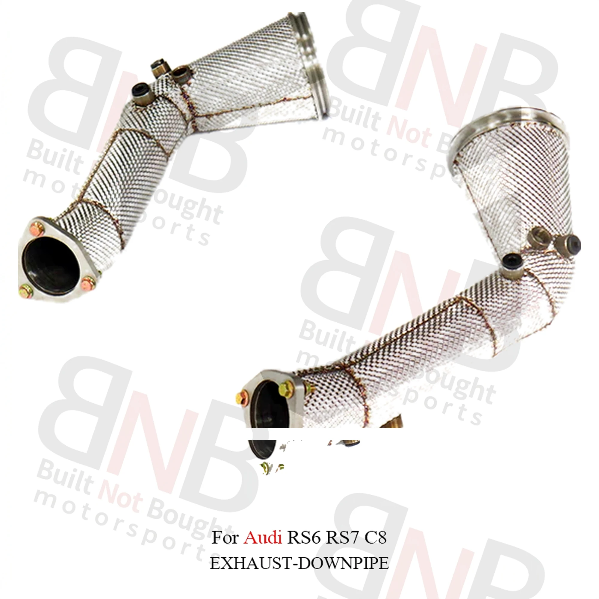 BNB Titaniumz Stainless Steel Exhaust Downpipe Slivery 80x40x30 for Audi RS6 RS7 C8