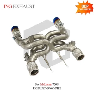 BNB Titaniumz Catback Exhaust Double X Pipe OEM Valve McLaren 720S 4.0T