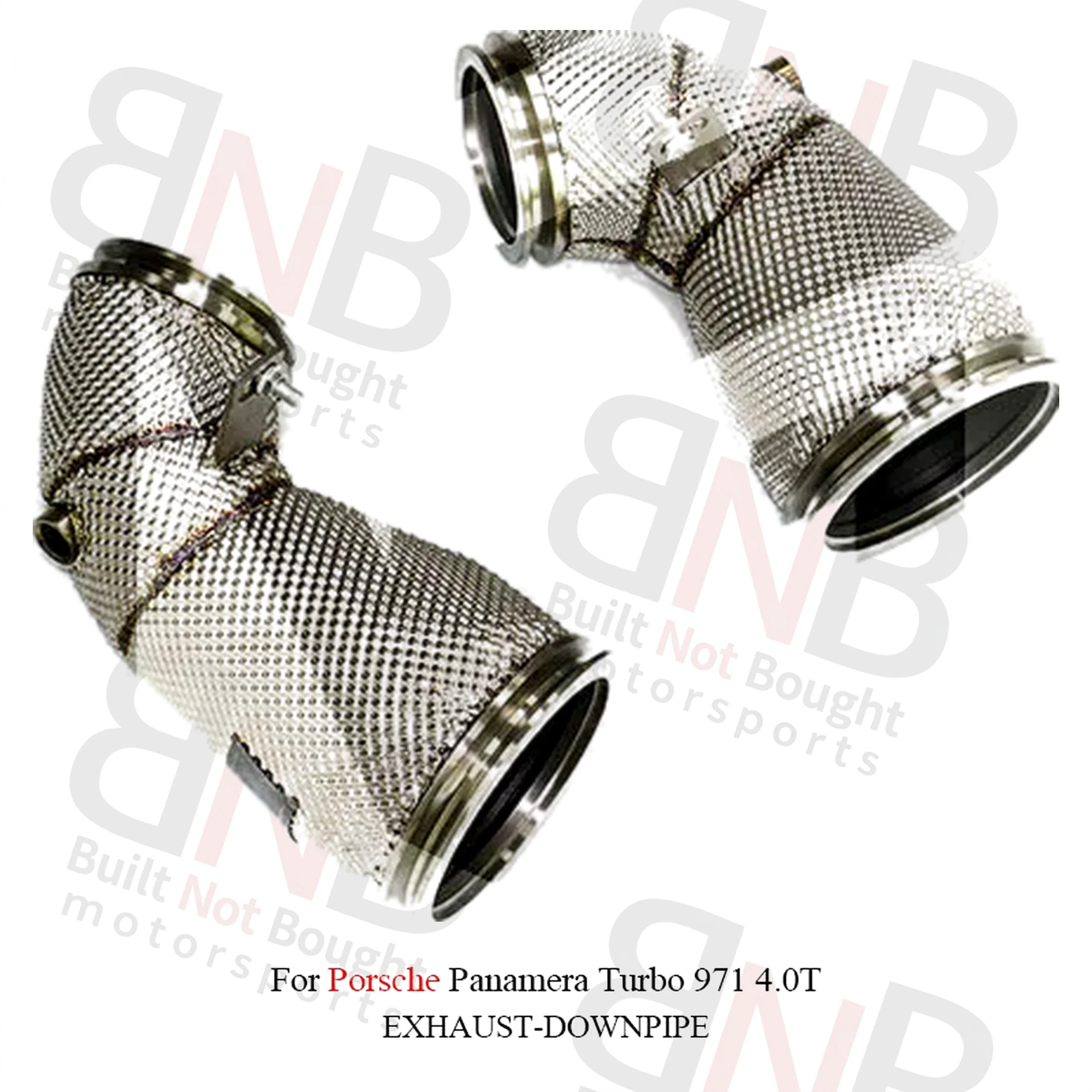BNB Stainless Steel Exhaust Downpipe for Porsche Panamera Turbo 971 Silvery