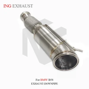 BNB Titaniumz Stainless Steel Downpipe for BMW B58 1.5mm Silvery