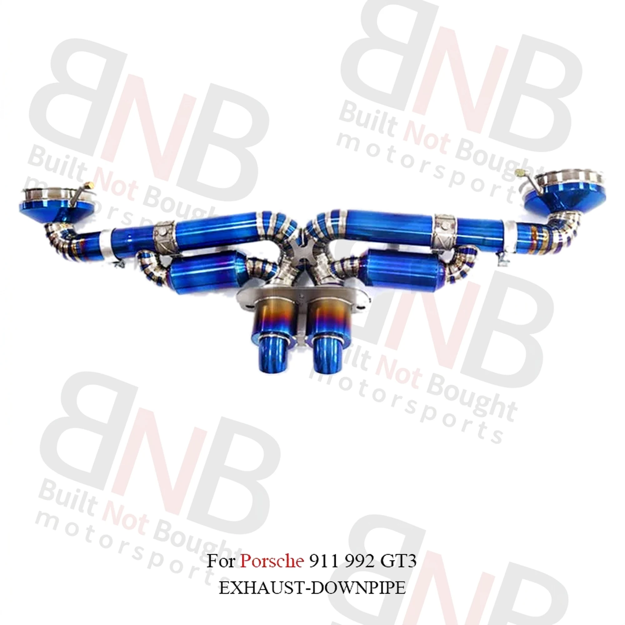 BNB Titaniumz Valvetronic Exhaust Muffler for Porsche 911 992 GT3 Silvery