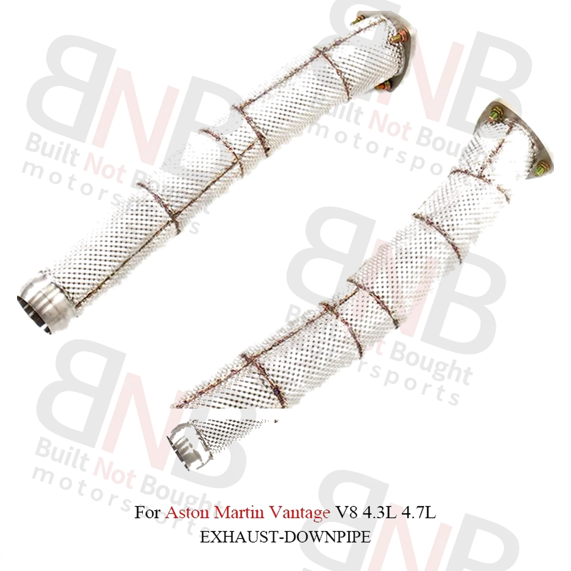 BNB Titaniumz Stainless Steel Exhaust Front Tube for Aston Martin Vantage V8 4.3L 4.7L With Heat Shield High Performance Pipe Parts