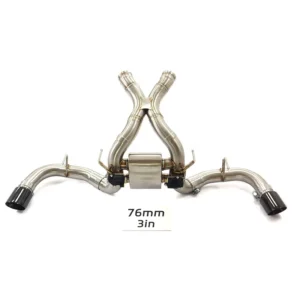 BNB Valvetronic Exhaust Catback for McLaren 570S Stainless Steel Silver