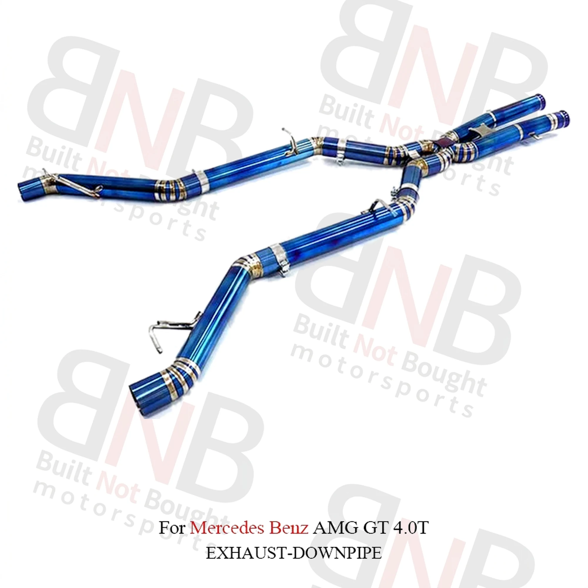 BNB Titaniumz Straight Pipe Exhaust for Mercedes-Benz AMG GT 4.0T Blue 120x60x30cm