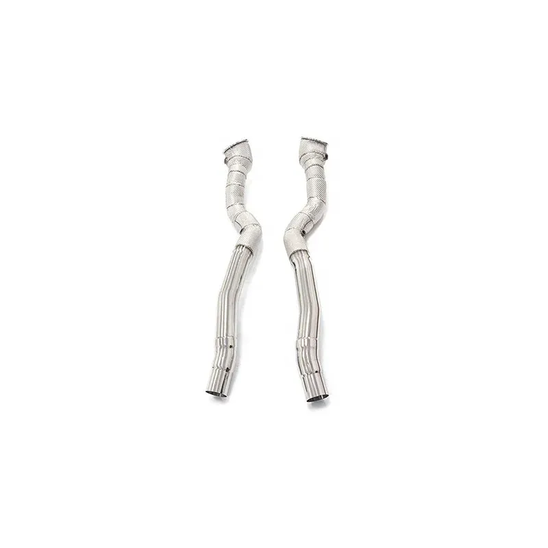 BNB Titaniumz Valved Exhaust Downpipe for Ferrari 812 6.5L Silvery