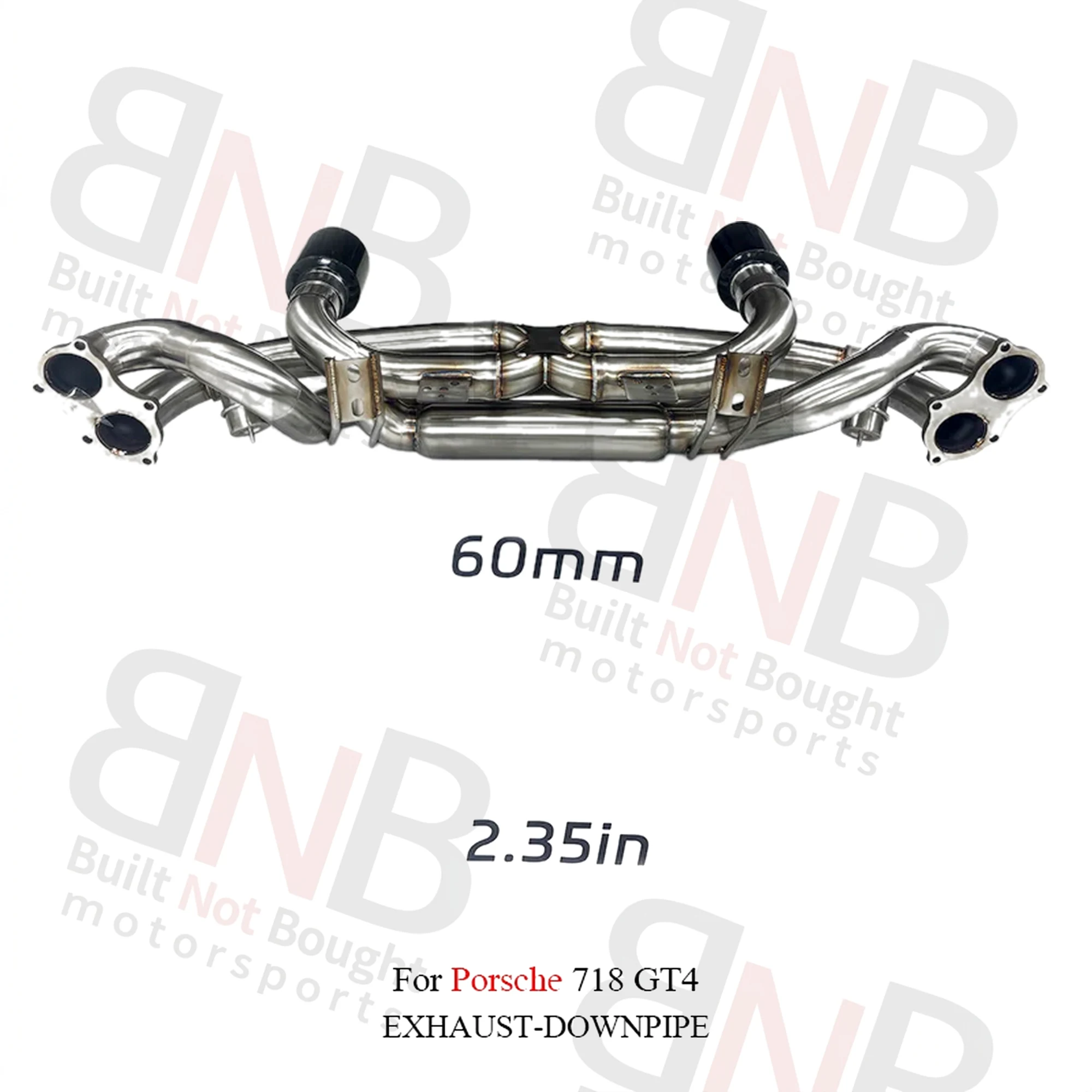 BNB Titaniumz Stainless Catback Exhaust Valves Porsche 718 GTS GT4 4.0T