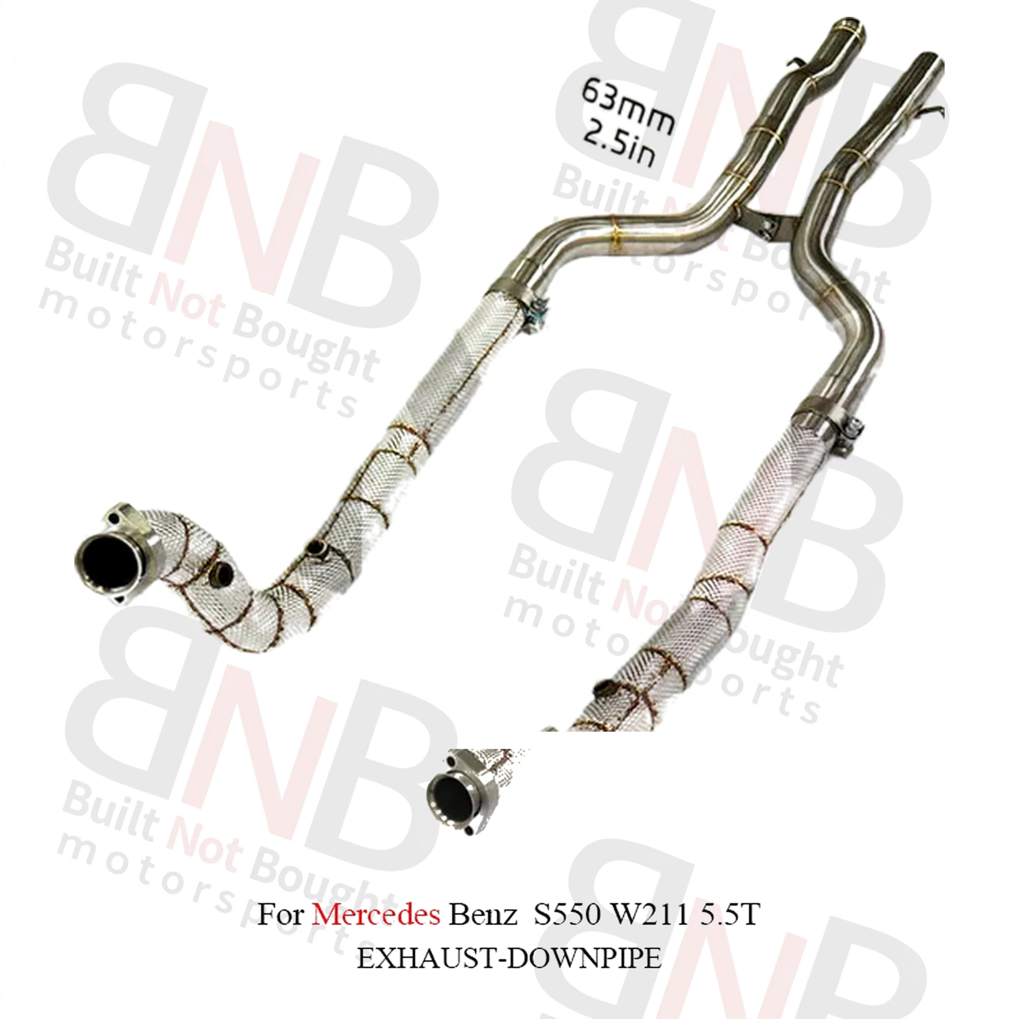 BNB Titaniumz Downpipe Exhaust System for Mercedes Benz S550 W211 5.5T