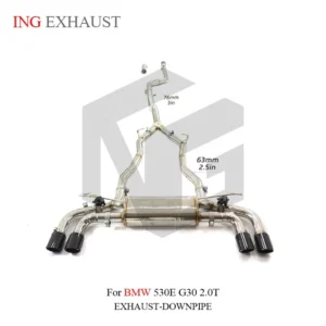BNB Titaniumz Valved Catback Exhaust BMW 530E G30 2.0T Quad Tips