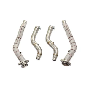 BNB Stainless Steel High Flow Downpipe Exhaust For Jaguar F-type 5.0L Silvery
