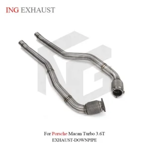 BNB Stainless Steel Exhaust System Resonant Tube for Porsche Macan Turbo 3.6T Silver