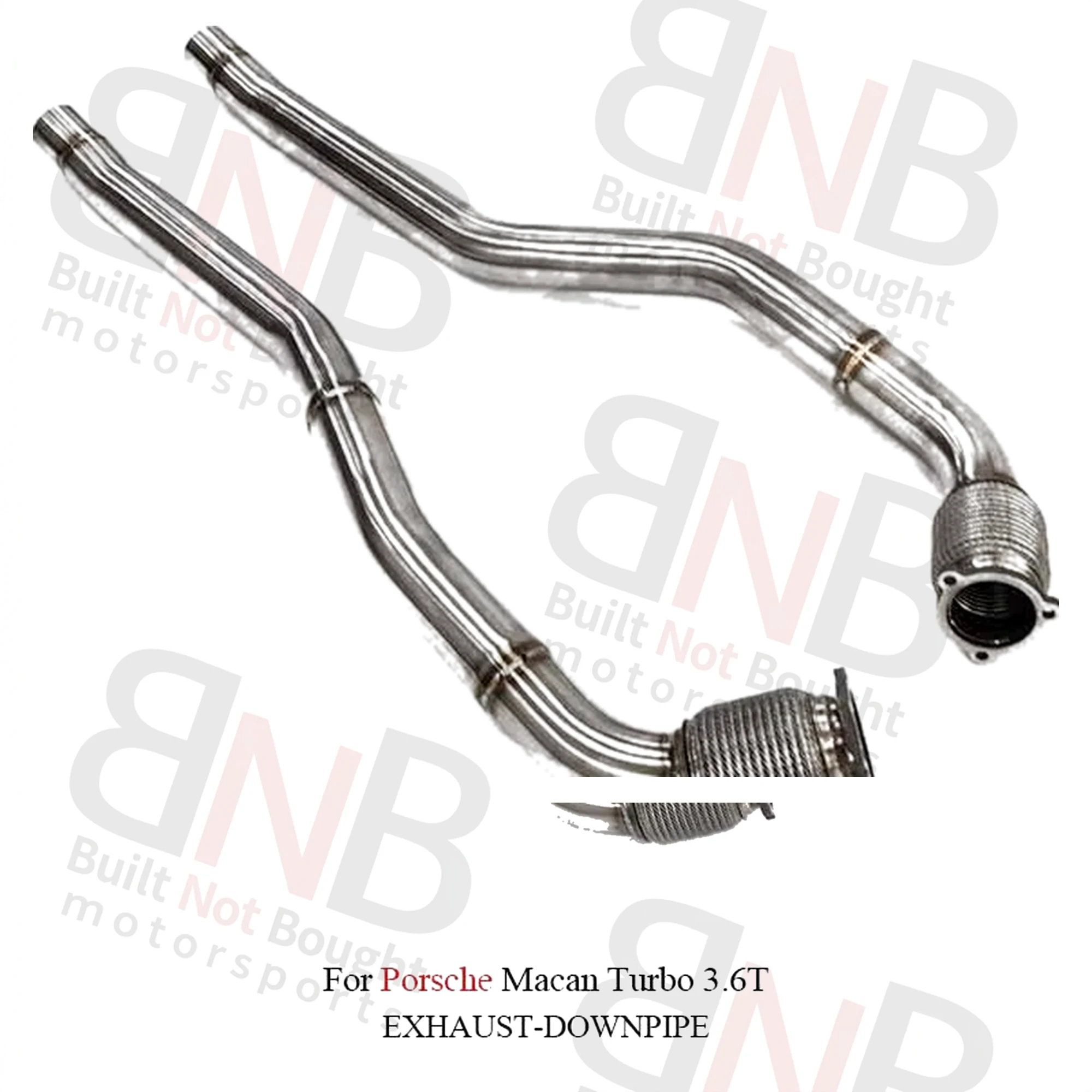 BNB Stainless Steel Exhaust System Resonant Tube for Porsche Macan Turbo 3.6T Silver