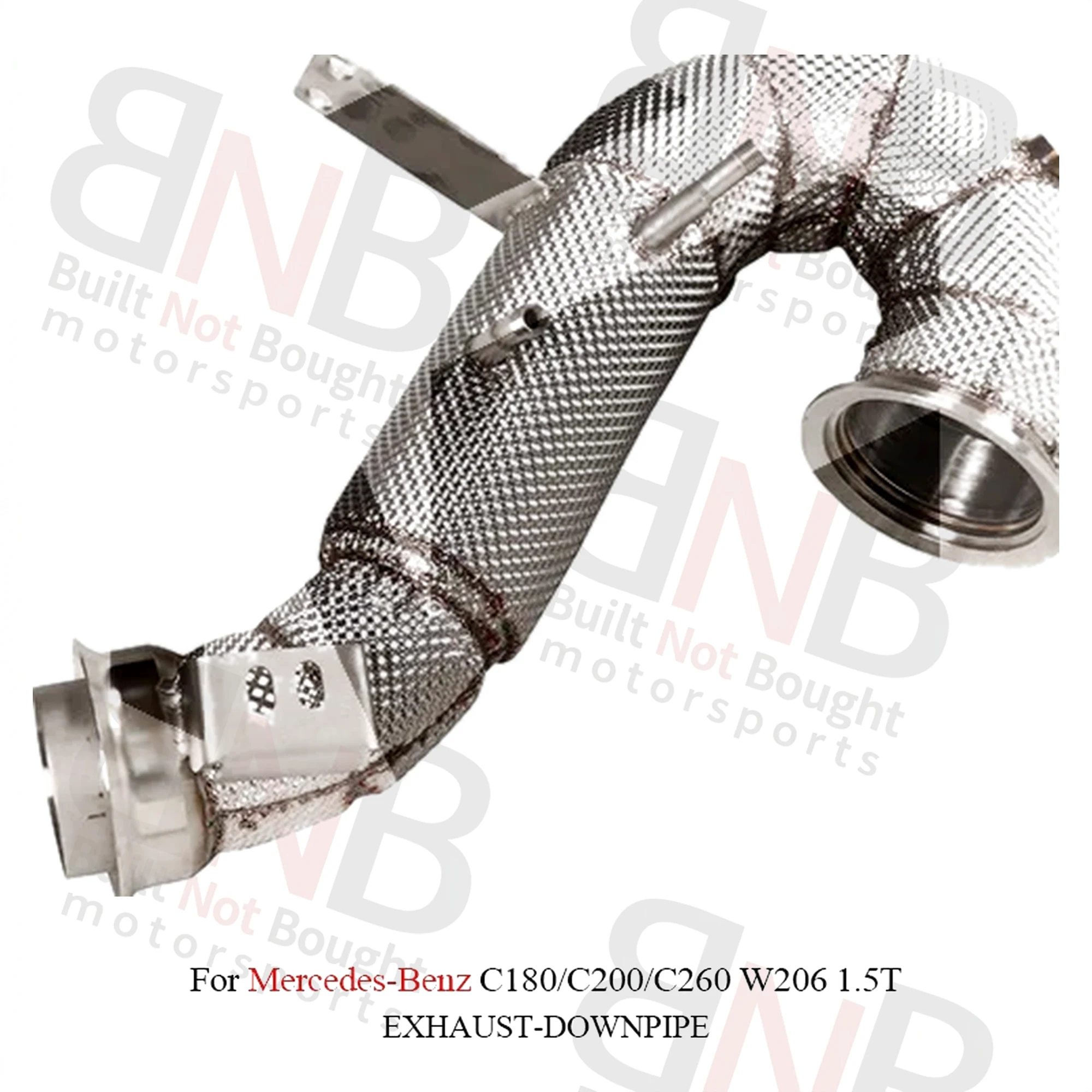 BNB Titaniumz Exhaust Downpipe with Heat Shield for Mercedes-Benz W206 1.5T
