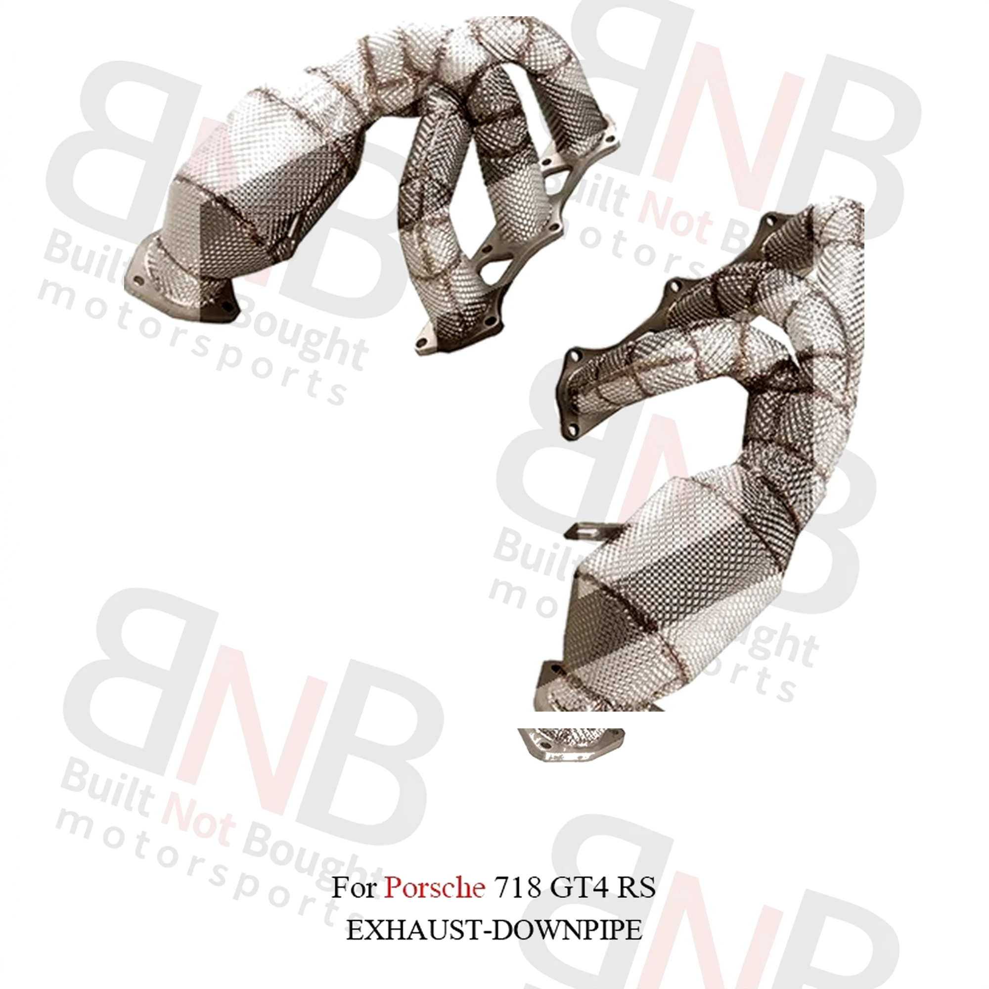 BNB Titaniumz Stainless Steel Exhaust Header Downpipe for Porsche 718 GT4 RS