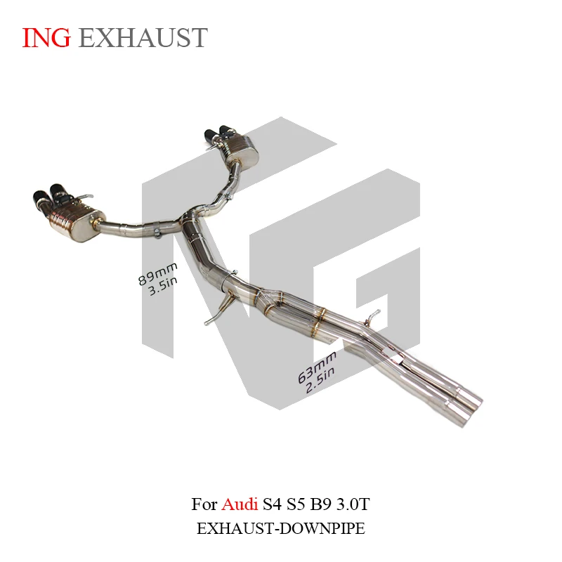 BNB Audi S4 S5 B9 3.0T Catback Exhaust Stainless Pipes Valvetronic