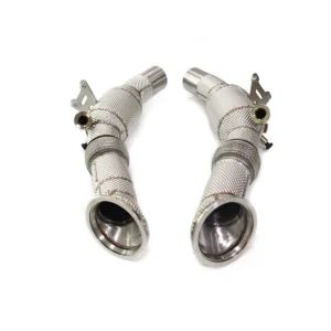 BNB Titaniumz Fashion Stainless Steel Exhaust Downpipe for Ferrari SF90 Silvery
