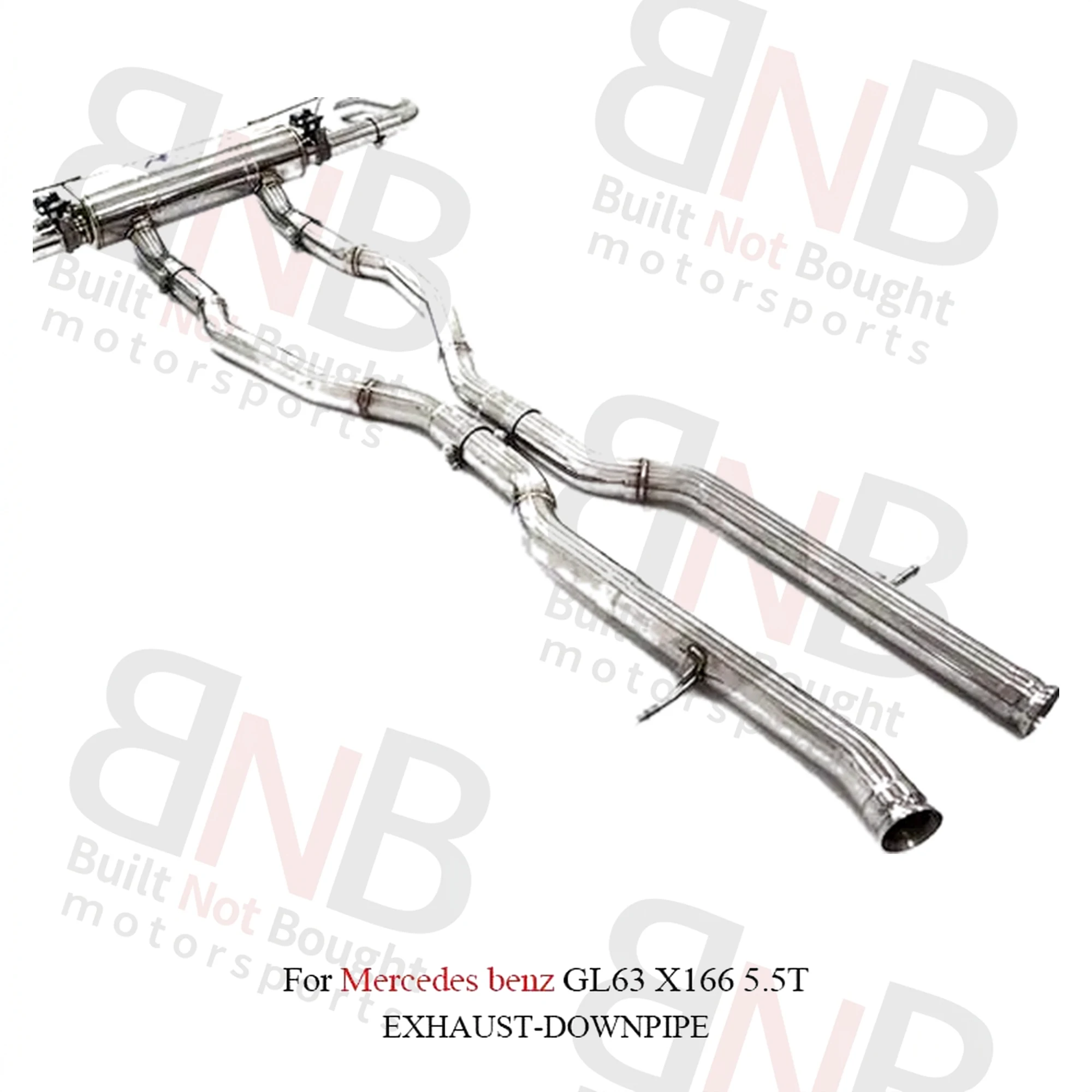 BNB Titaniumz Stainless Steel Valved Exhaust Muffler for Mercedes GL63 X166 5.5T