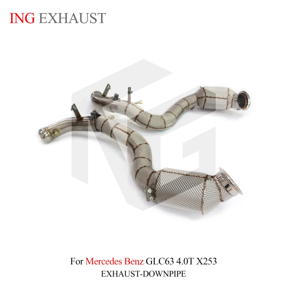 BNB Stainless Steel Heat-Shielded Downpipes for Mercedes-Benz GLC63 AMG X253 4.0T