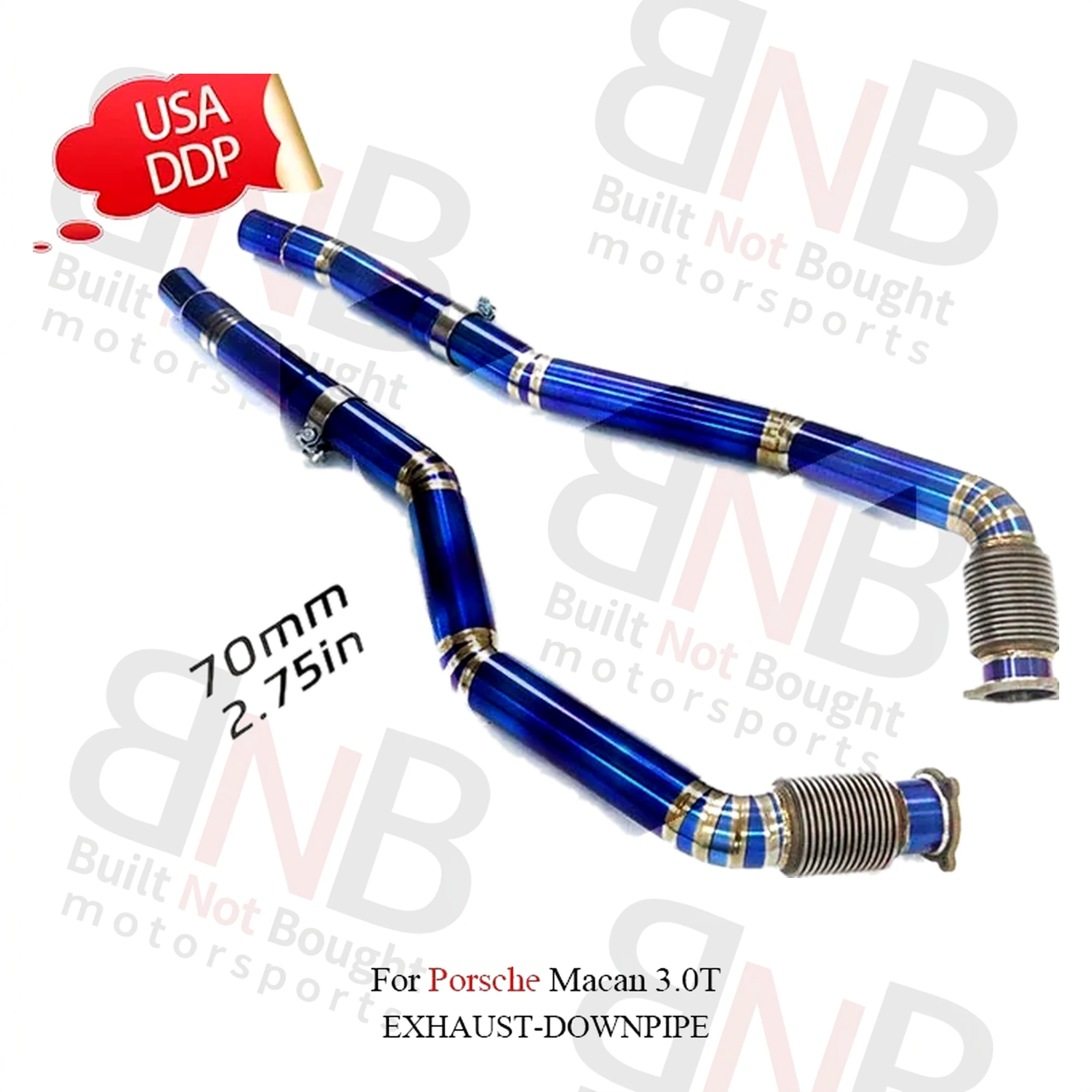 BNB Titaniumz Valvetronic Catback Exhaust for Porsche Macan 3.0T 80x40x30cm