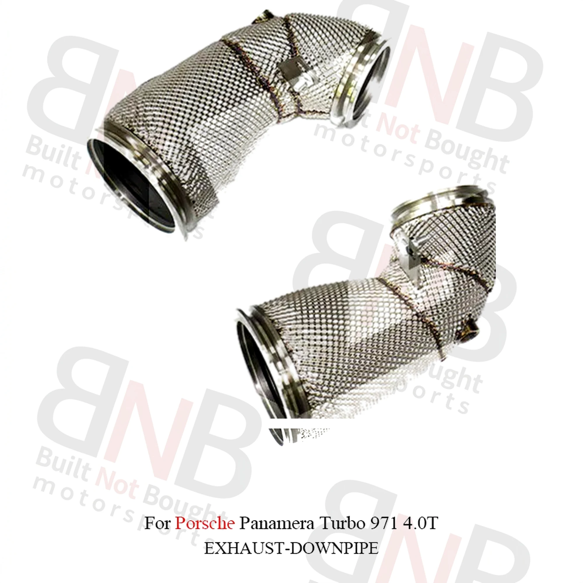 BNB Stainless Steel Exhaust Downpipe for Porsche Panamera Turbo 971 Silvery