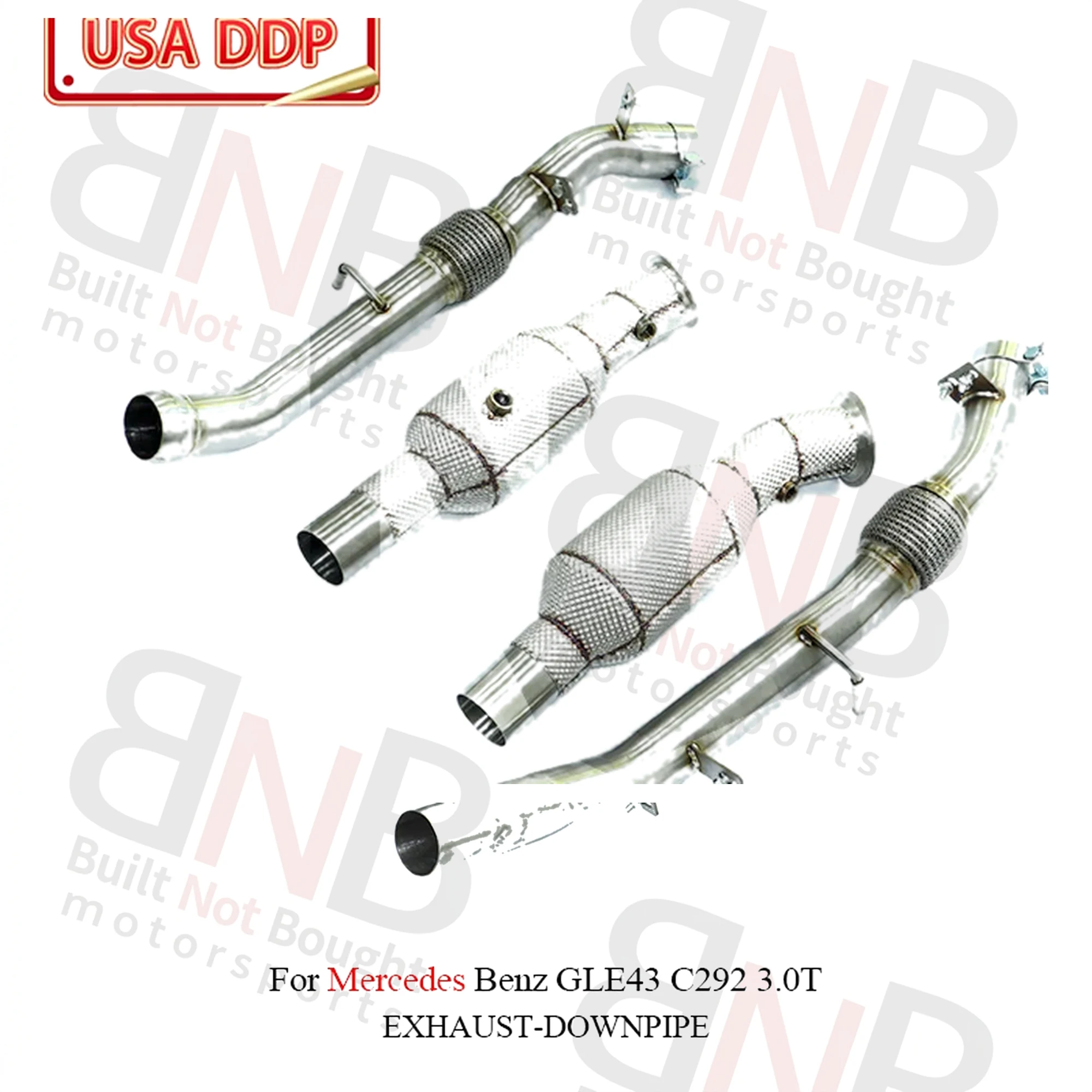 BNB Stainless Steel Downpipe for Mercedes Benz GLE43 C292 3.0T