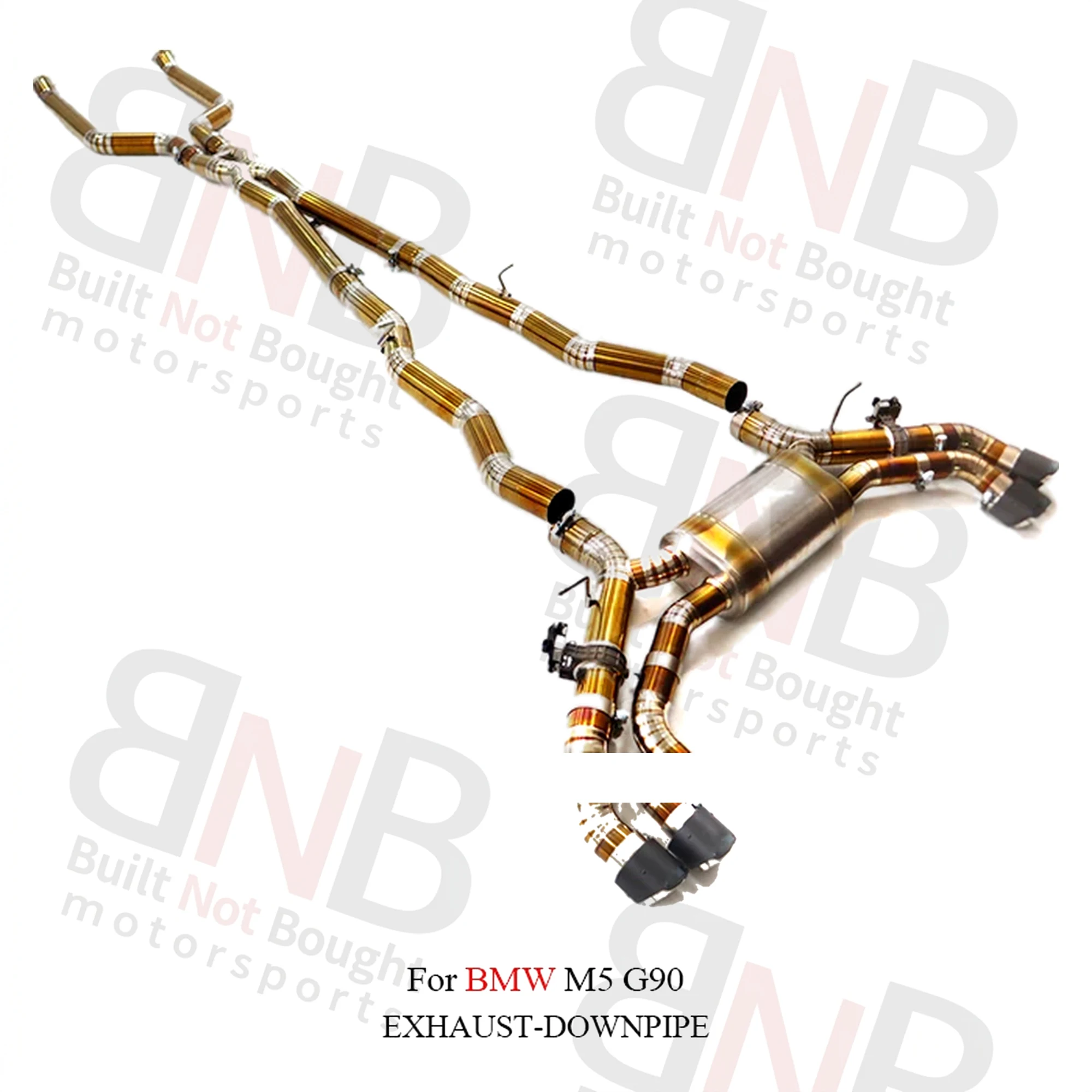 BNB Titaniumz BMW M5 G90 Catback Exhaust Titanium Pipes Valvetronic Muffler
