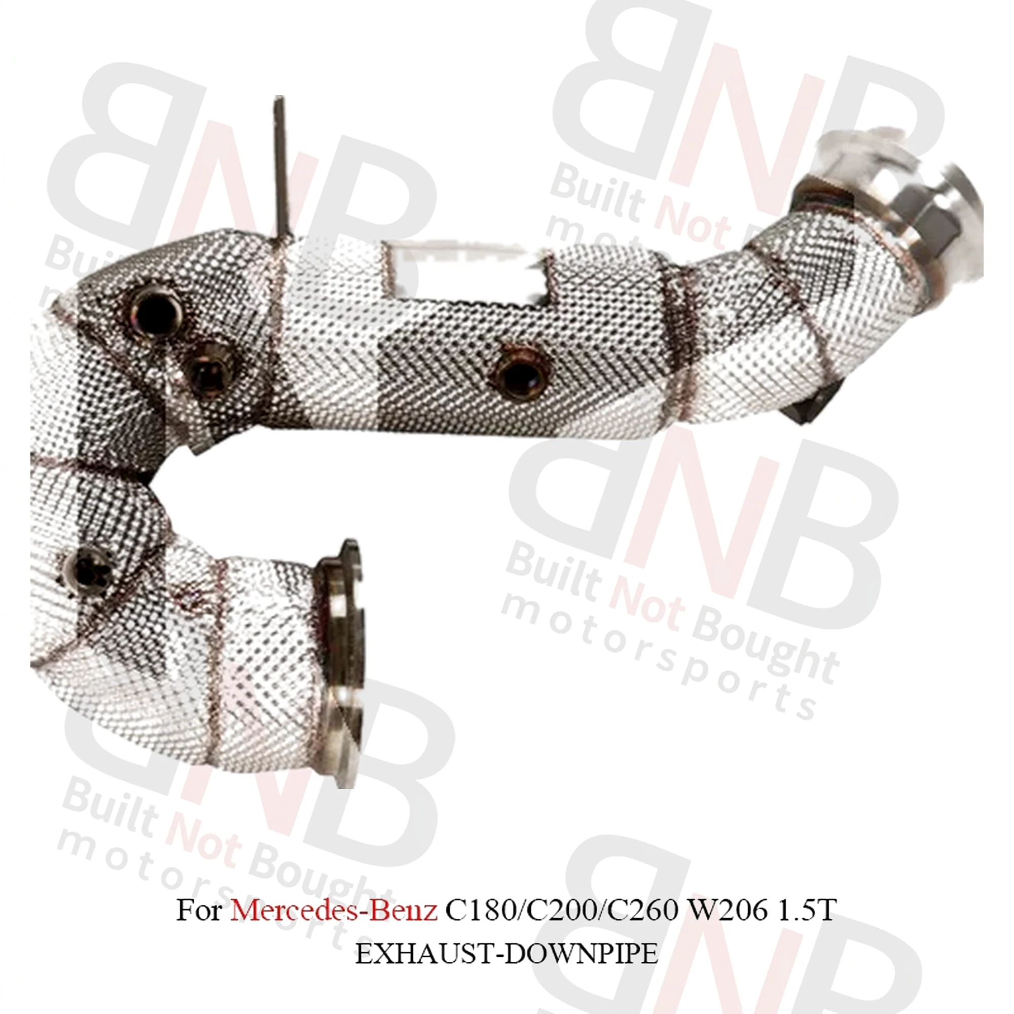BNB Titaniumz Exhaust Downpipe with Heat Shield for Mercedes-Benz W206 1.5T