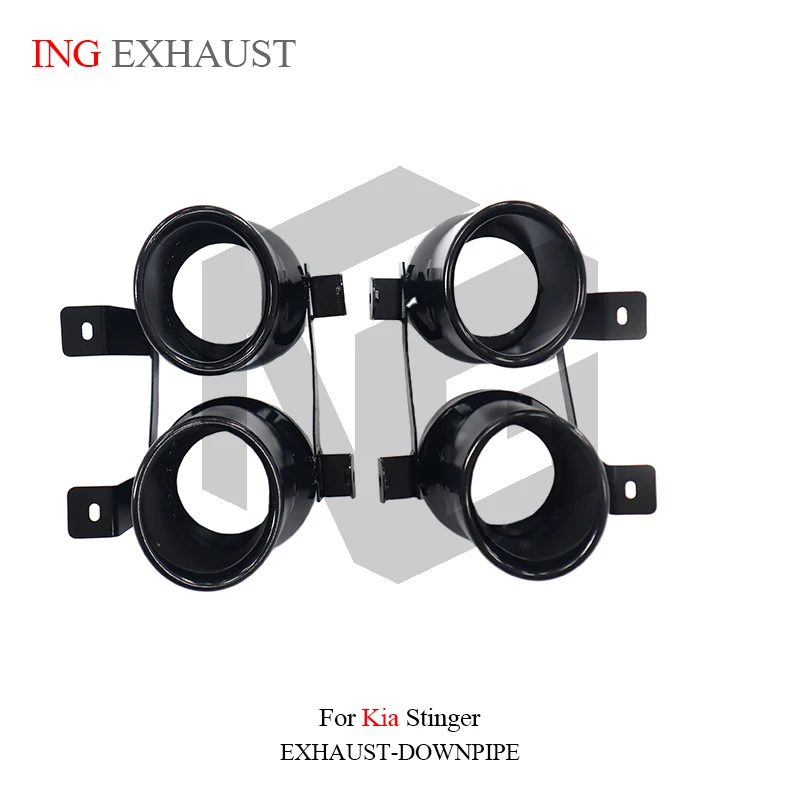 BNB Titaniumz Custom Stainless Steel Exhaust Oval Frosted Black Tips for Kia Stinger