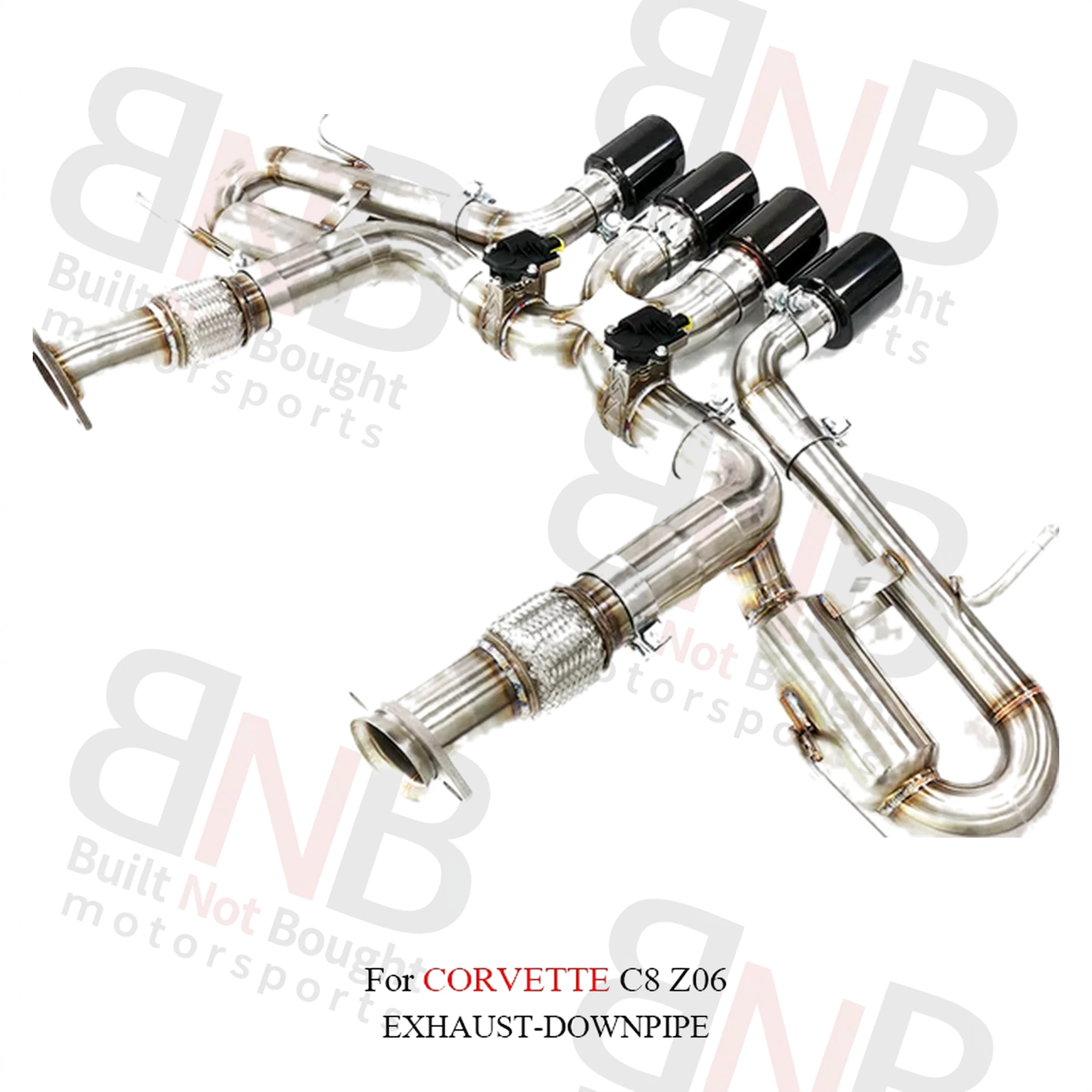 BNB Stainless Steel Catback Exhaust System for Corvette C8 Z06 Valved
